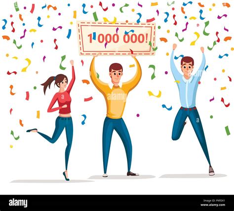 Winning The Lottery Stock Vectors, Clipart and Illustrations .
